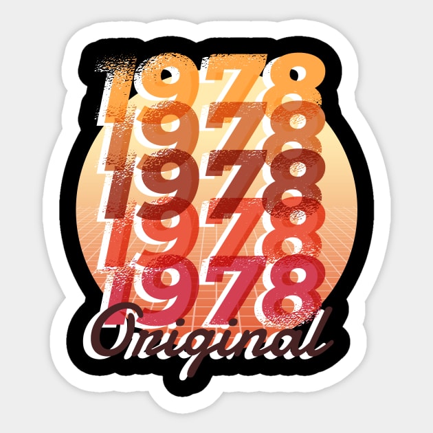 1978 birthday RETRO QUOTE LETTERING vintage birthday Sticker by Midoart